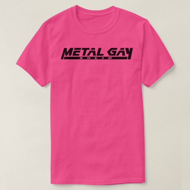 Metal Gay Solid T-Shirt (Design Front)