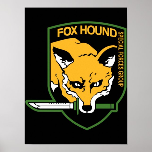 Metal Gear Solid  Fox Hound Emblem Classic TShirt Poster (Front)
