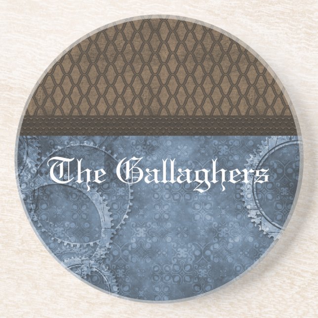 Metal Gear Steampunk Coaster, Blue Coaster (Front)