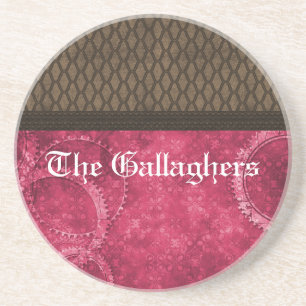 Metal Gear Steampunk Coaster, Pink Coaster