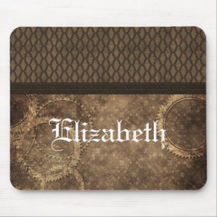 Metal Gear Steampunk Mousepad, Brown Mouse Mat