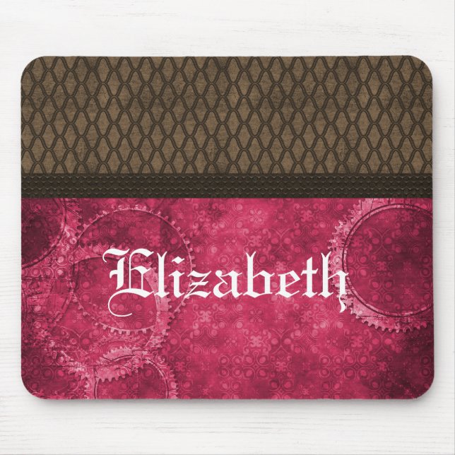 Metal Gear Steampunk Mousepad, Pink Mouse Mat (Front)