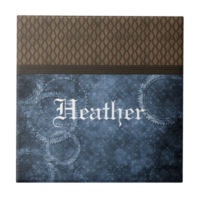 Metal Gear Steampunk Tile, Blue Tile (Front)