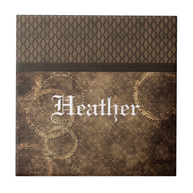 Metal Gear Steampunk Tile, Brown Tile (Front)