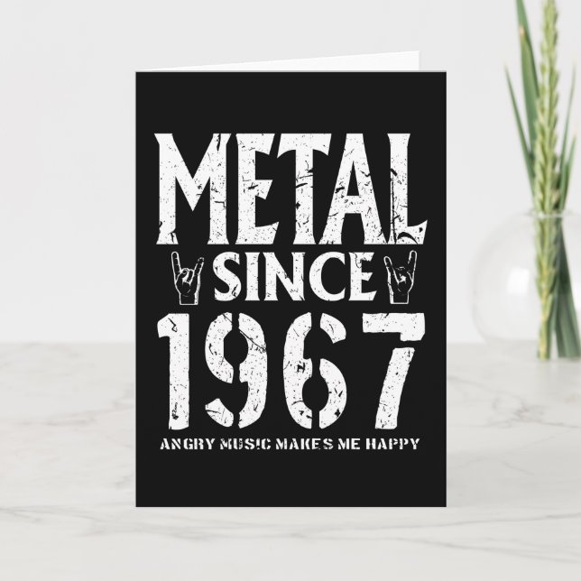 Metal Gift Birthday Vintage 1967 Card (Front)