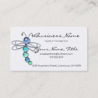 Metal & Glass Dragonfly Design 2 Business Cards