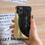 Metal Glitter Look 3-D Gold Monogram Wave   iPhone 13 Case<br><div class="desc">The design is a photo and the cases are not made with actual glitter, sequins, metals or woods. This design is also available on other phone models. Choose Device Type to see other iPhone, Samsung Galaxy or Google cases. Some styles may be changed by selecting Style if that is an...</div>