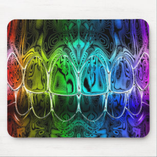 Metal Glow Coloured Teeth Bite Dentist Mousepad