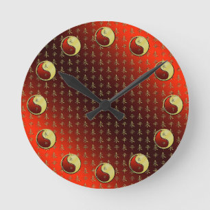 Metal Goat Round Clock