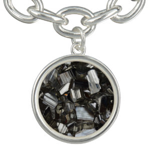 Metal Grey Shiny Quartz Crystals Bracelet