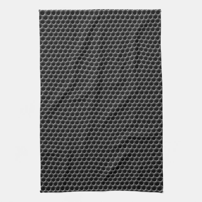 Metal grid pattern - background tea towel (Vertical)