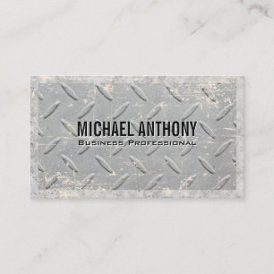 Metal Grid Pattern   Grunge Business Card