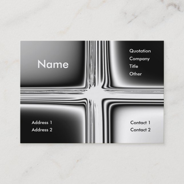 Metal Groovy Business Card (Front)