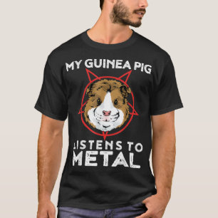 Metal Guinea Pig Funny Goth And Heavy Metal Animal T-Shirt