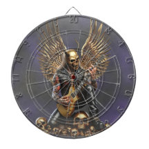metal guitarist Hell 666 Dartboard