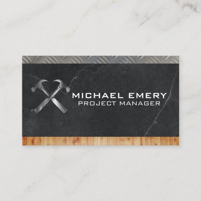 Metal Hammers | Metal | Wood | Steel Business Card (Front)