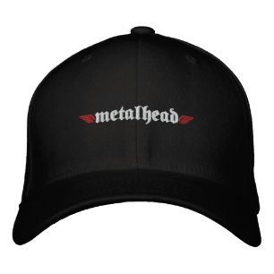 Metal Head Hat w/Skull on Back