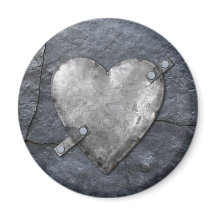 metal heart bolted to metal