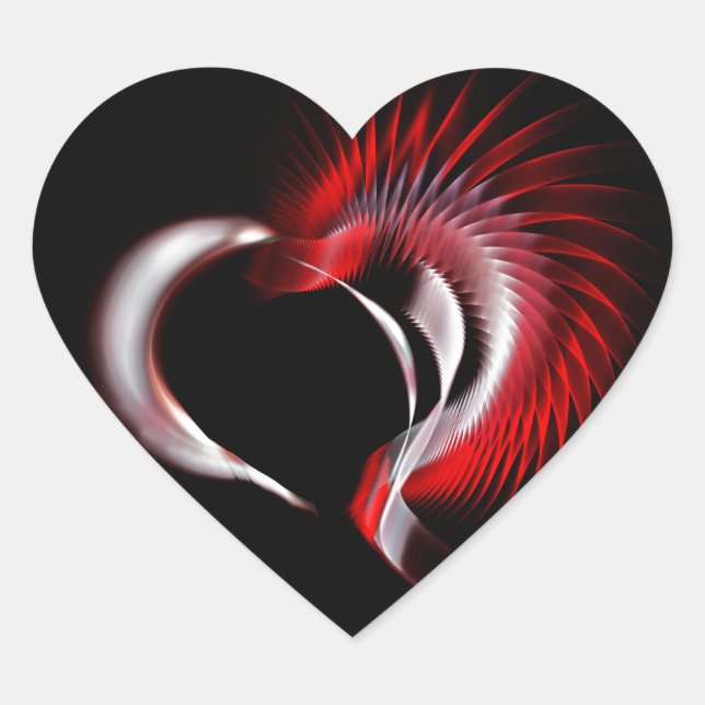 Metal Heart Heart Sticker (Front)