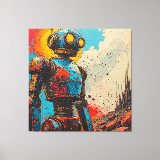 METAL HEART IRON MAN-16 CANVAS PRINT (Front)