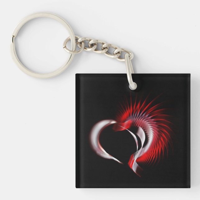Metal Heart Key Ring (Front)