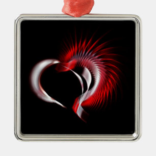 Metal Heart Metal Tree Decoration