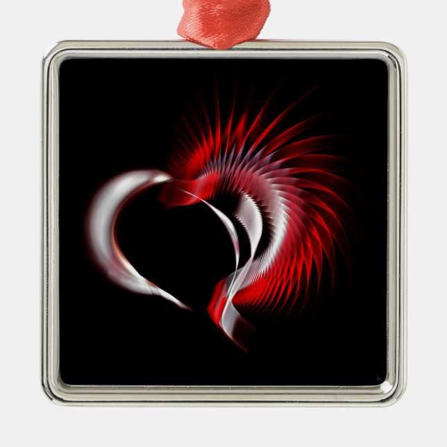 Metal Heart Metal Tree Decoration (Front)