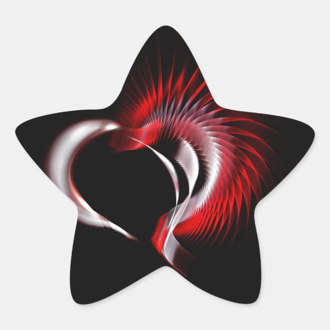 Metal Heart Star Sticker (Front)