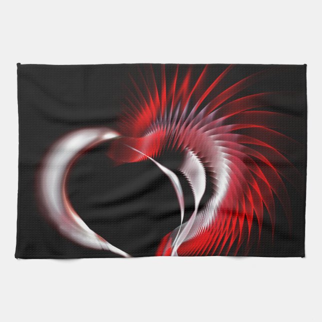 Metal Heart Tea Towel (Horizontal)