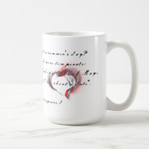 Metal Heart with Shakespeare's sonnet 18 Coffee Mug