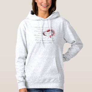 Metal Heart with Shakespeare's sonnet 18 Hoodie