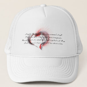 Metal Heart with Shakespeare's sonnet 18 Trucker Hat