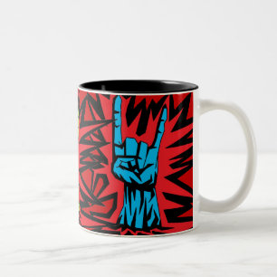 Metal Horns "Mug" Two-Tone Coffee Mug