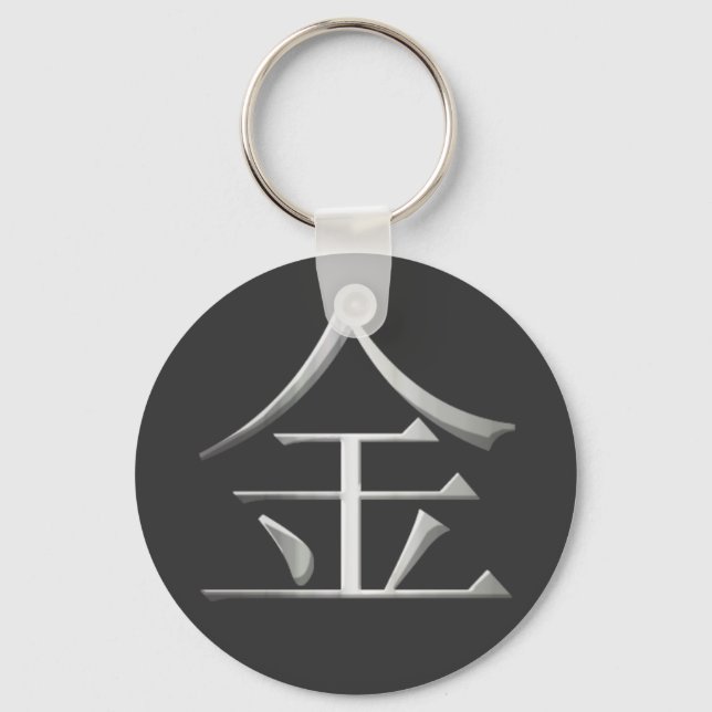 Metal Kanji Keychain (Front)