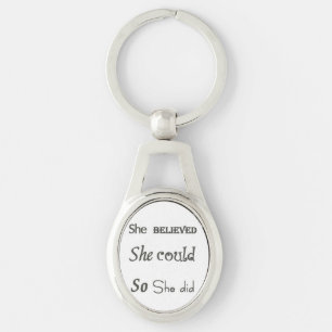 Metal Keychain Positive Affirmation Girls Women