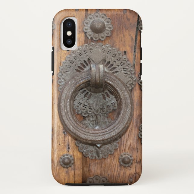 Metal Knocker on Old Wooden Door Case-Mate iPhone Case (Back)