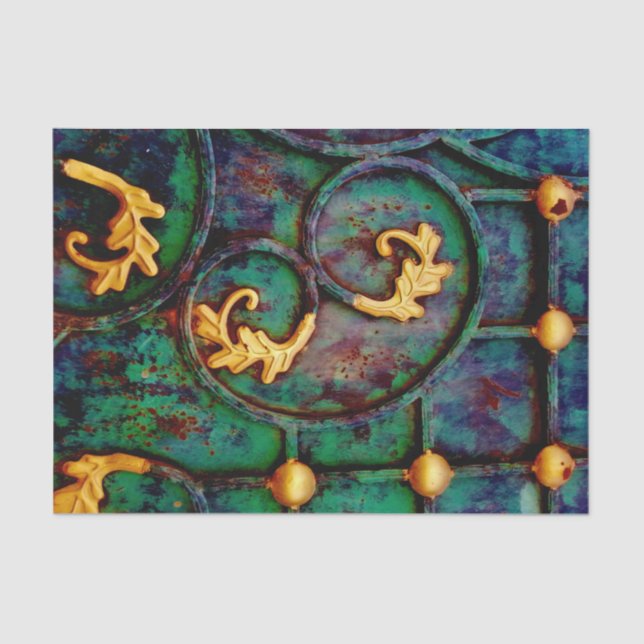 Metal Leaves Tissue Paper (Front)