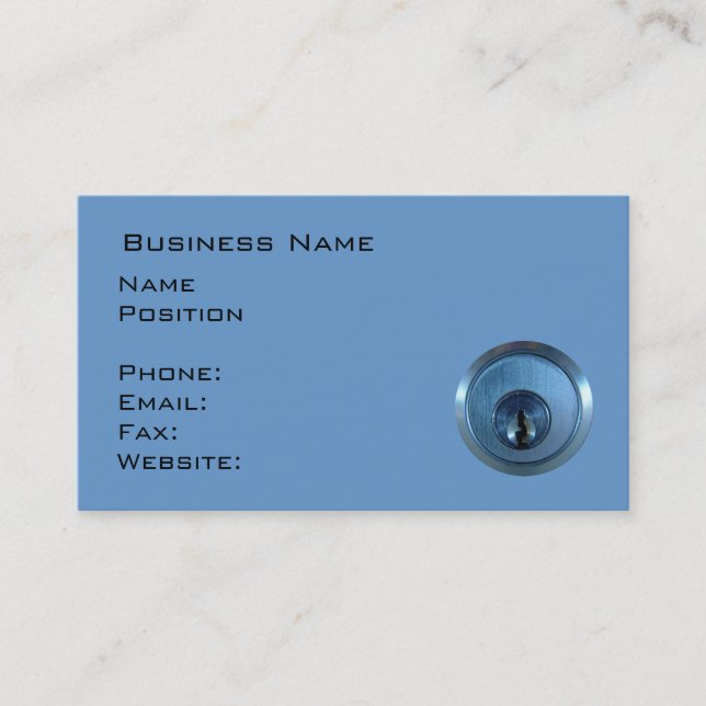 Metal Lock Business Cards (Front)