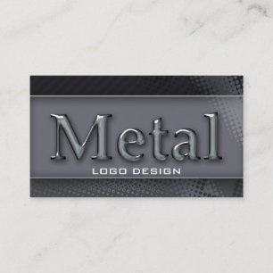 METAL LOGO DESIGN D Construction Business Cards