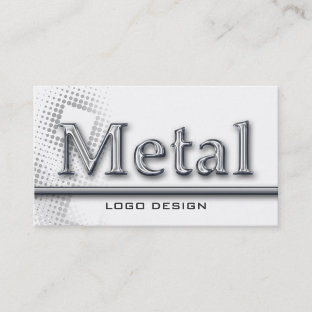 METAL LOGO DESIGN J | Welding Business Cards (Front)