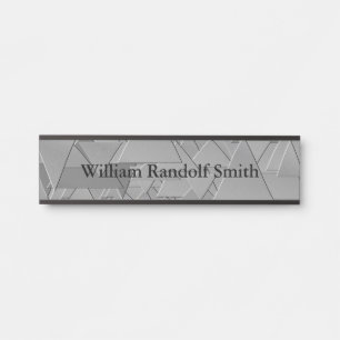 Metal Look Art Hanging Wall Desk Door Name Plate