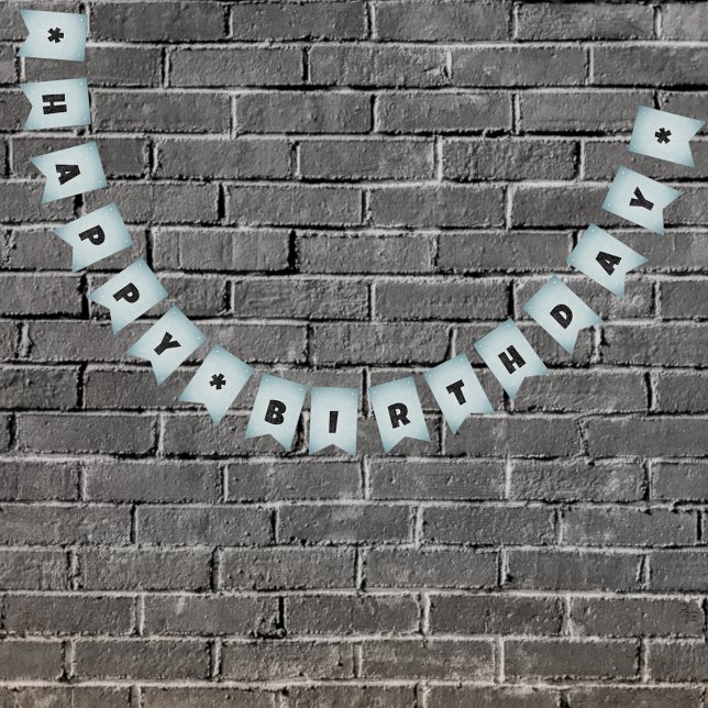 Metal Look Birthday / Any Custom Message Male Bunting (Creator Uploaded)