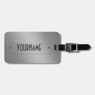 Metal Look custom luggage tag