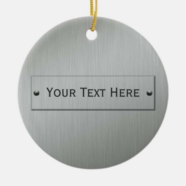 Metal Look custom ornament (Front)