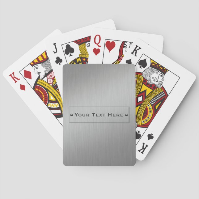 Metal Look custom playing cards (Back)