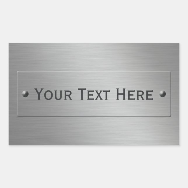 Metal Look custom stickers (Front)