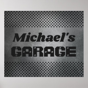 Metal Look custom text poster