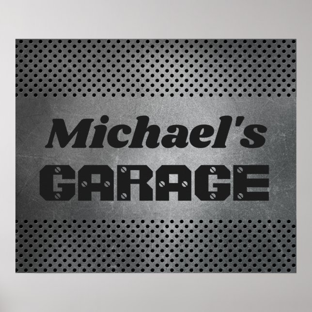 Metal Look custom text poster (Front)