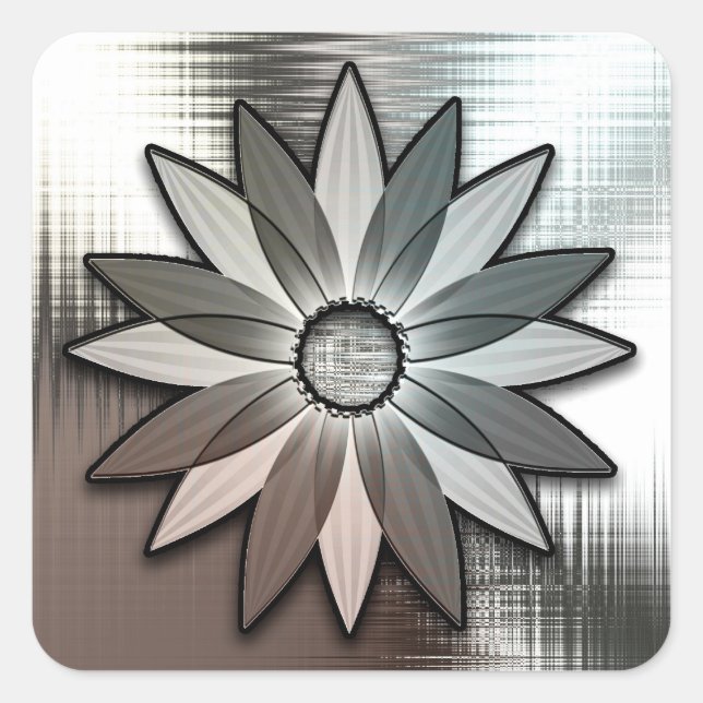 Metal Look Daisy Flower Stickers (Front)