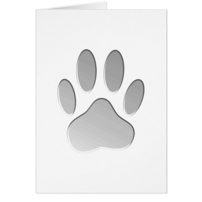 Metal-Look Dog Paw Print (Front)